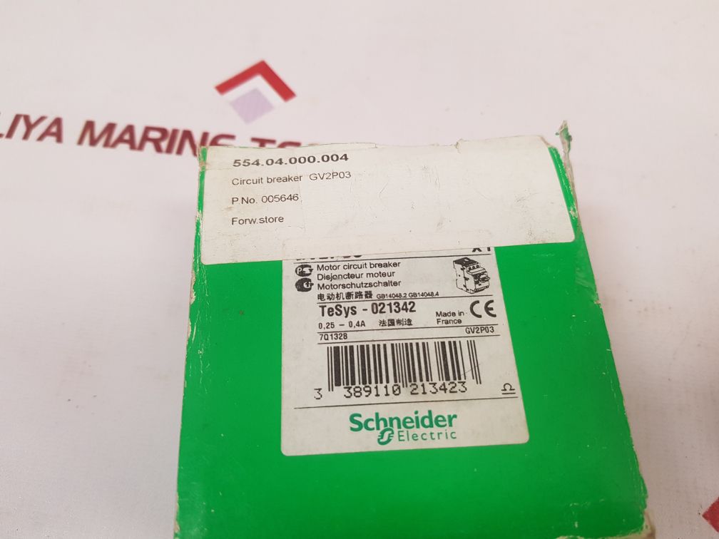 Schneider Electric Gv2-p03/0.25-0.4A Motor Circuit Breaker