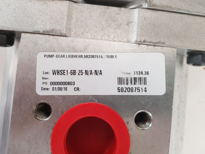 Liebherr 592097514 double gear pump 
