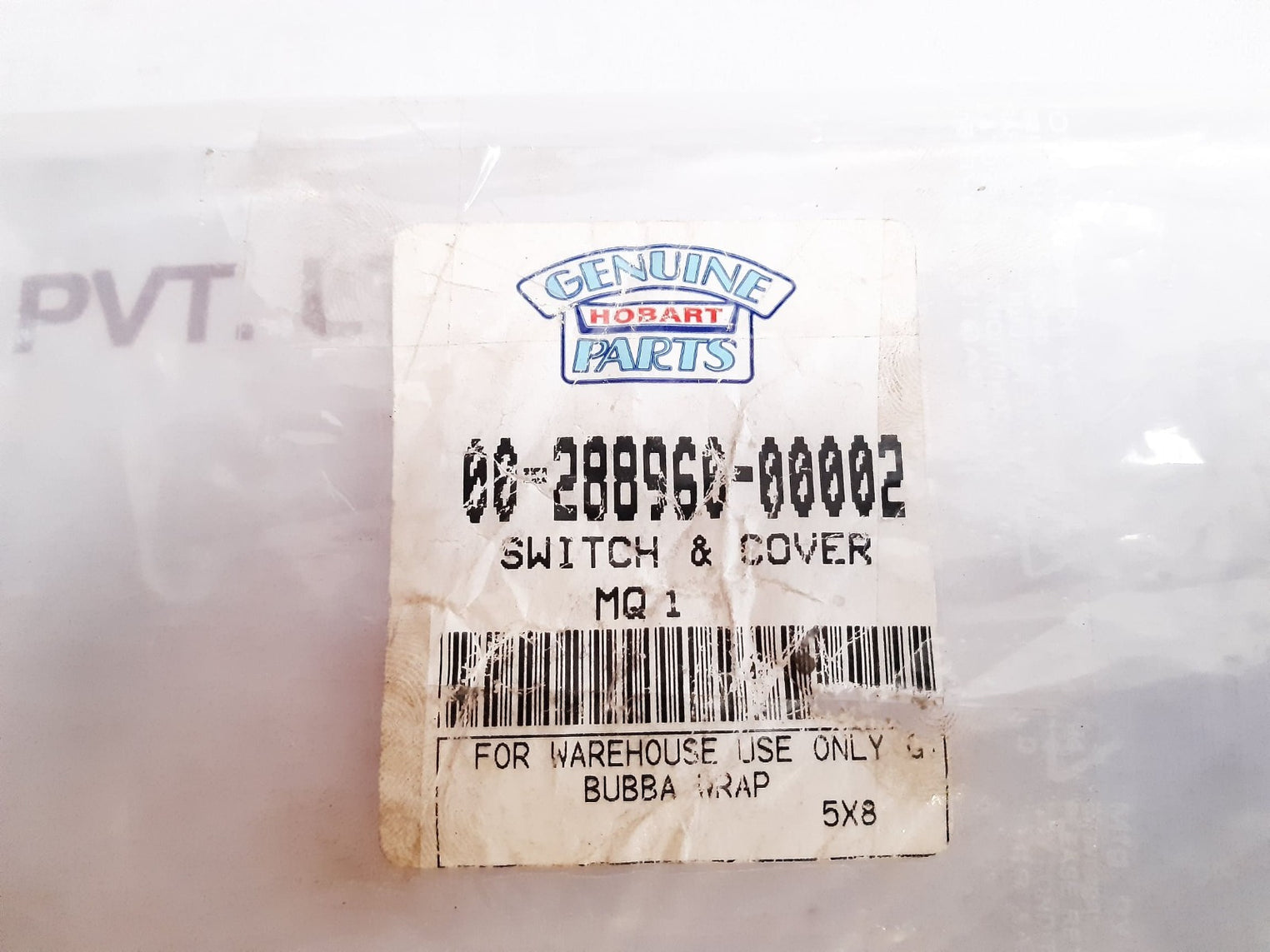 Hobart 00-288960-00002 Switch & Cover