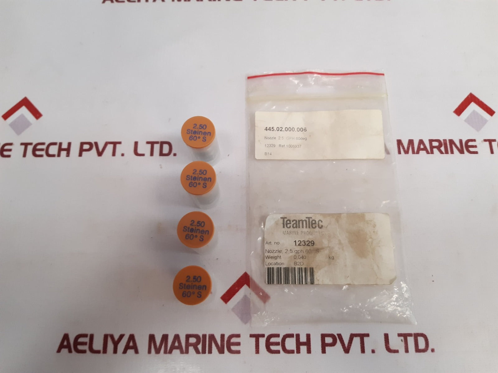 Set Of 4X Teamtec 12329 2.5 Gph 60° S Oil Nozzle
