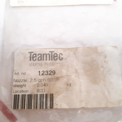 Set Of 4X Teamtec 12329 2.5 Gph 60° S Oil Nozzle