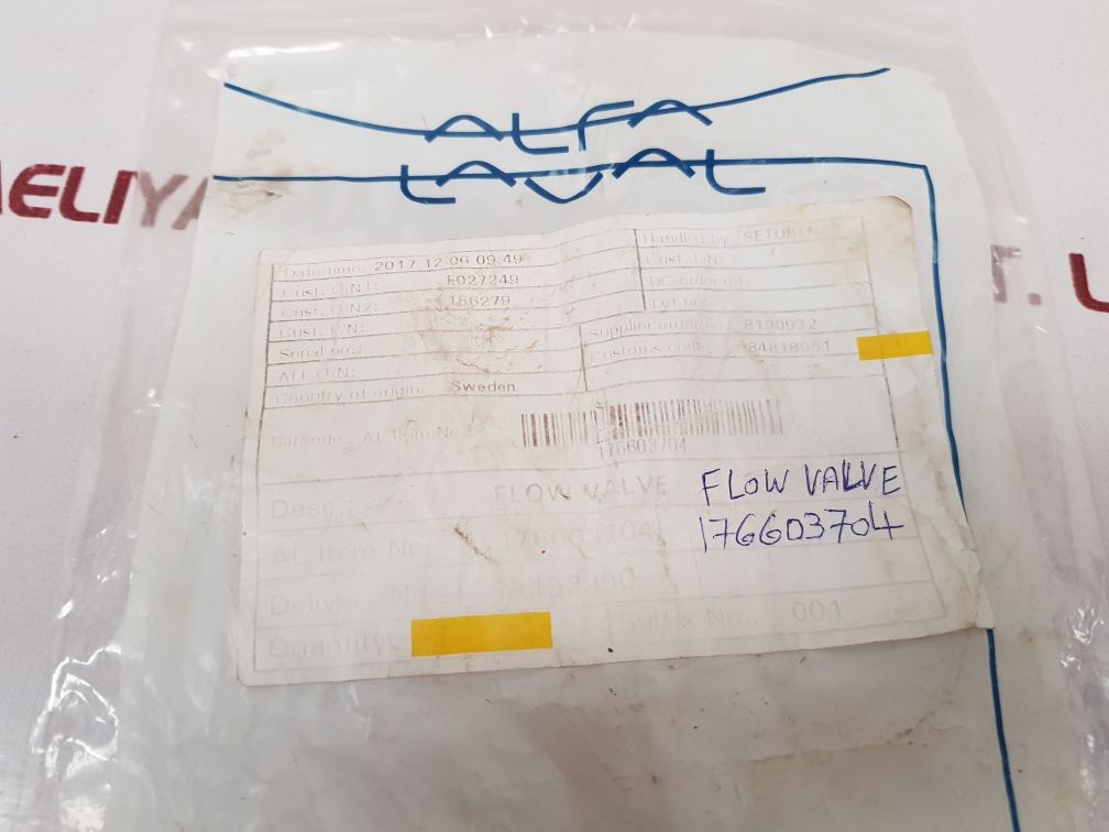 Alfa Laval 1766 037 04 Flow Valve