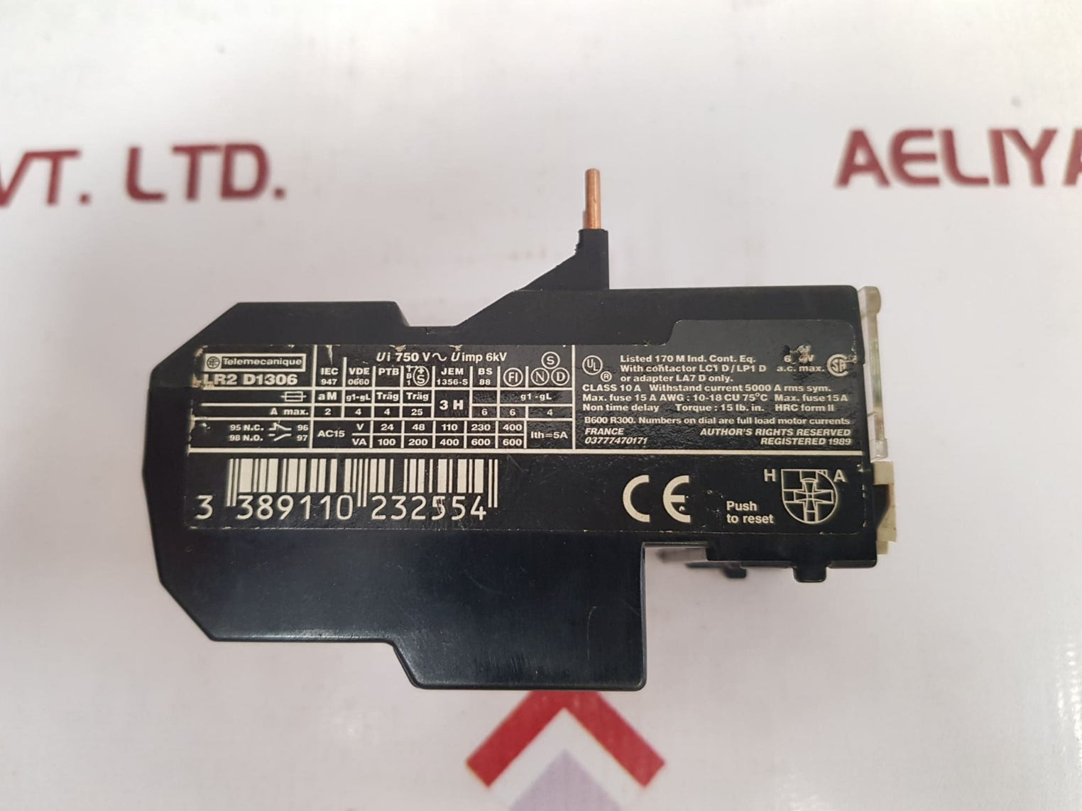 Telemecanique Lr2 D1306 Thermal Overload Relay New