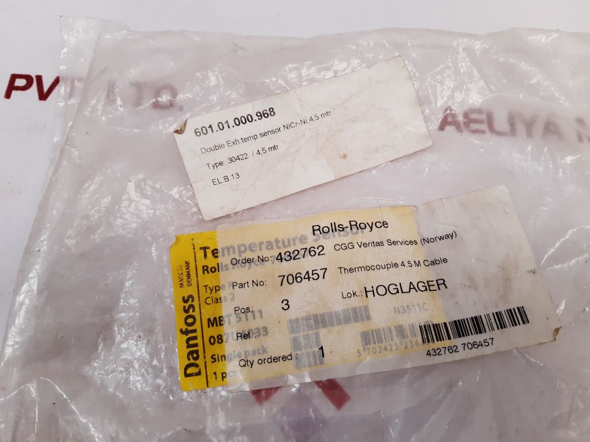 Danfoss Mbt 5111-0101-0135-111 Temperature Sensor Range:-50°C To 800°C