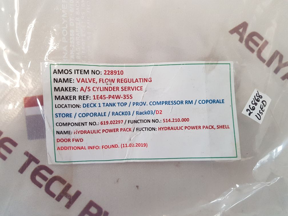 Integrated hydraulics 1e45p4w35s3 valve 
