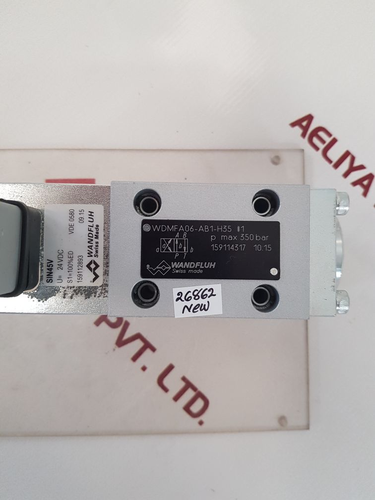 Wandfluh wdmfa06-ab1-h35 solenoid valve 
