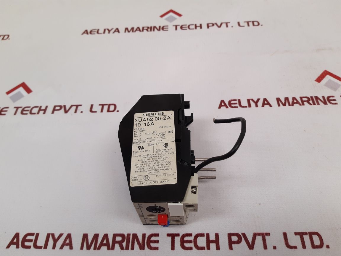 Siemens 3Ua52 00-2A Overload Relay