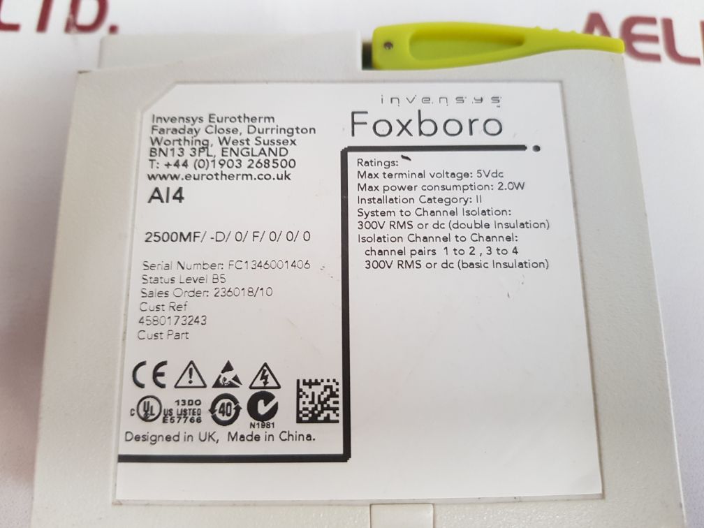 Invensys Eurotherm Ai4 Input Module