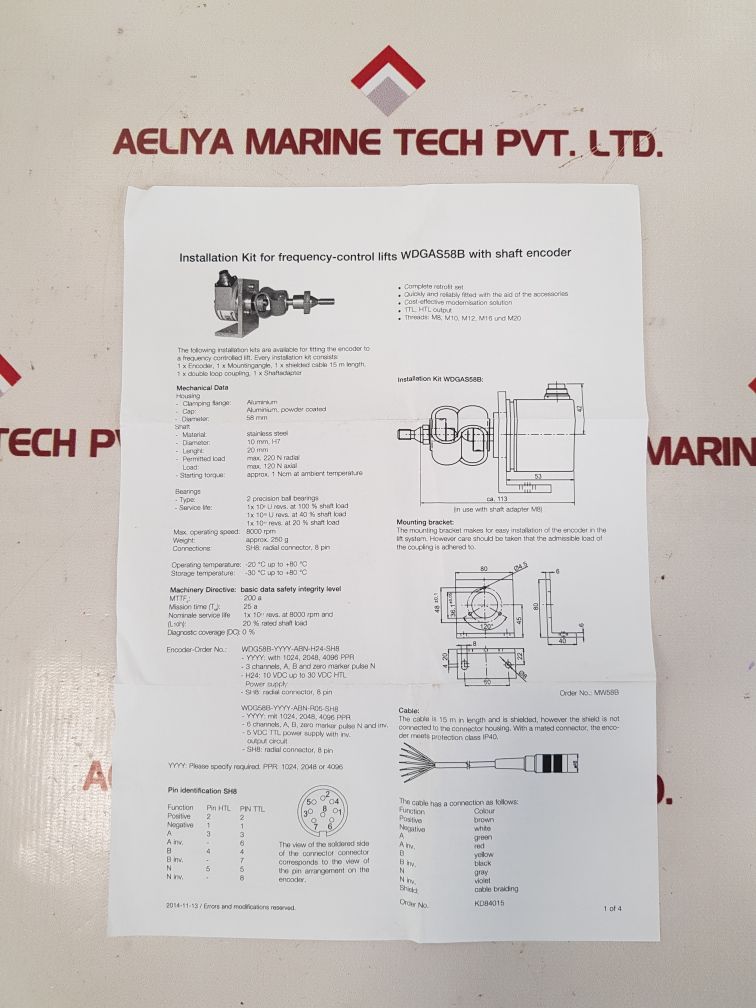 Wachendorff wdgi 58b-10-1024-abn-r05-sh8 encoder
