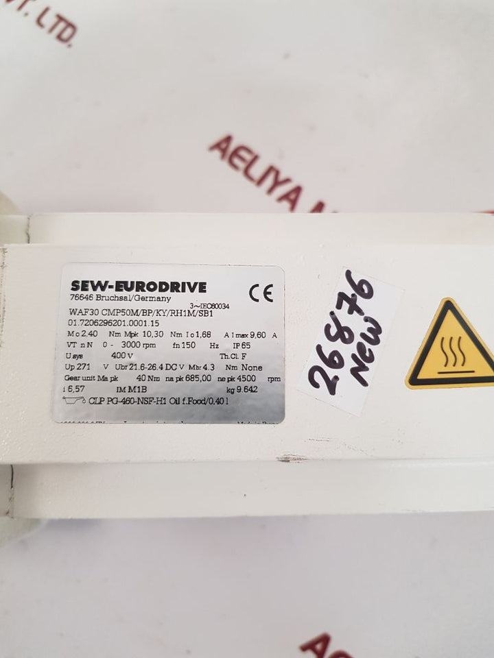 Sew-eurodrive waf30 cmp50m/bp/ky/rh1m/sb1 getriebemotor
