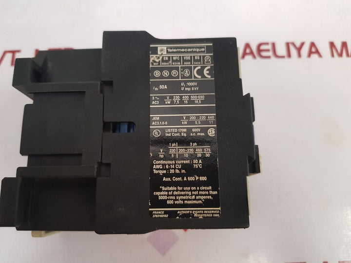Telemecanique Lc1 D3210 Contactor 75°C