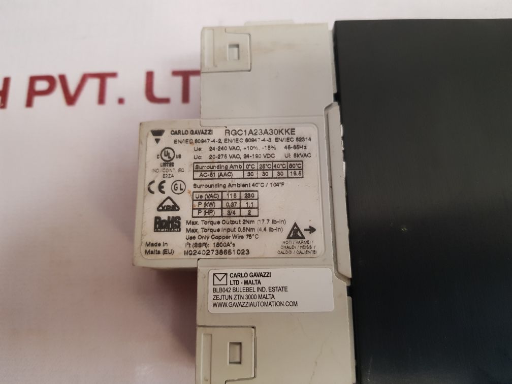 Carlo Gavazzi Rgc1A23A30Kke Rg Solid State Switch