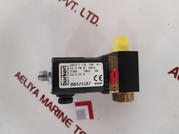 Burkert 6014 c 2.0 fkm ms solenoid valve g1/4-g1/4