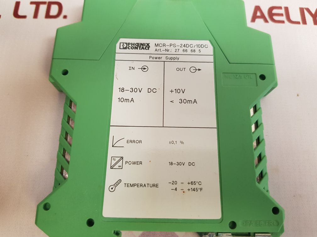Phoenix Contact Mcr-ps-24Dc/10Dc Power Supply 2766685 10Ma
