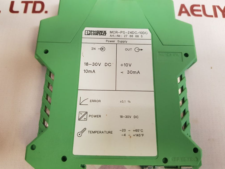 Phoenix Contact Mcr-ps-24Dc/10Dc Power Supply 2766685 10Ma