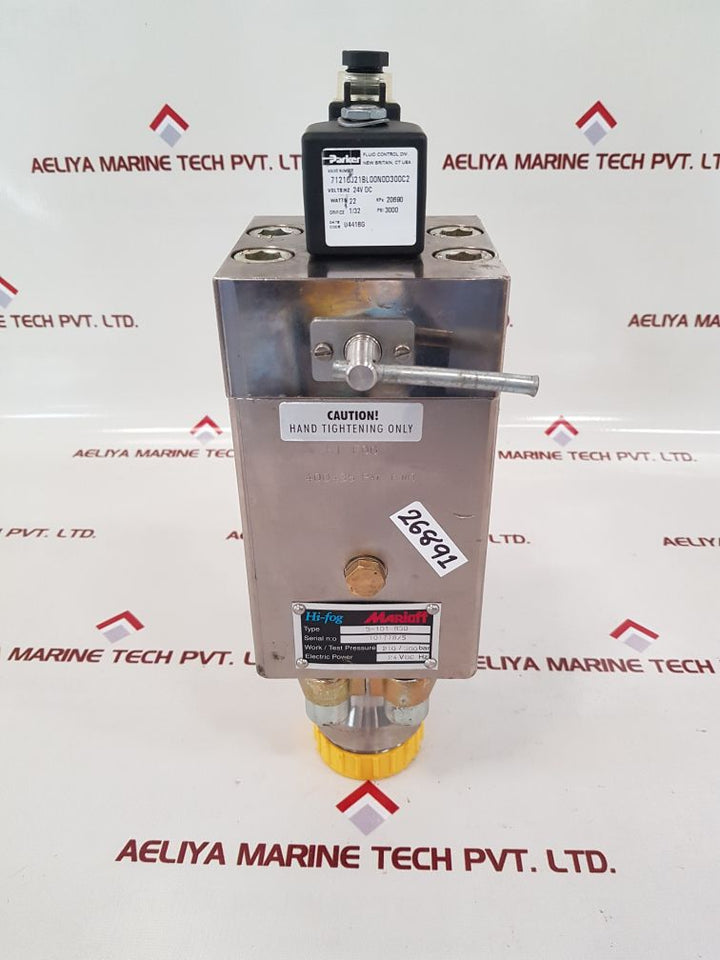 Marioff 3-101-83b machinery space valve with parker 71210j21bl00n0d300c2