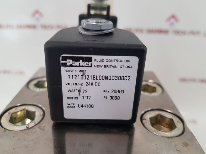 Marioff 3-101-83b machinery space valve with parker 71210j21bl00n0d300c2