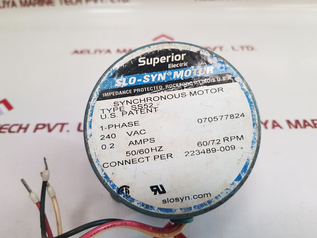 Superior Electric Ss52 Synchronous Motor 50/60 Hz