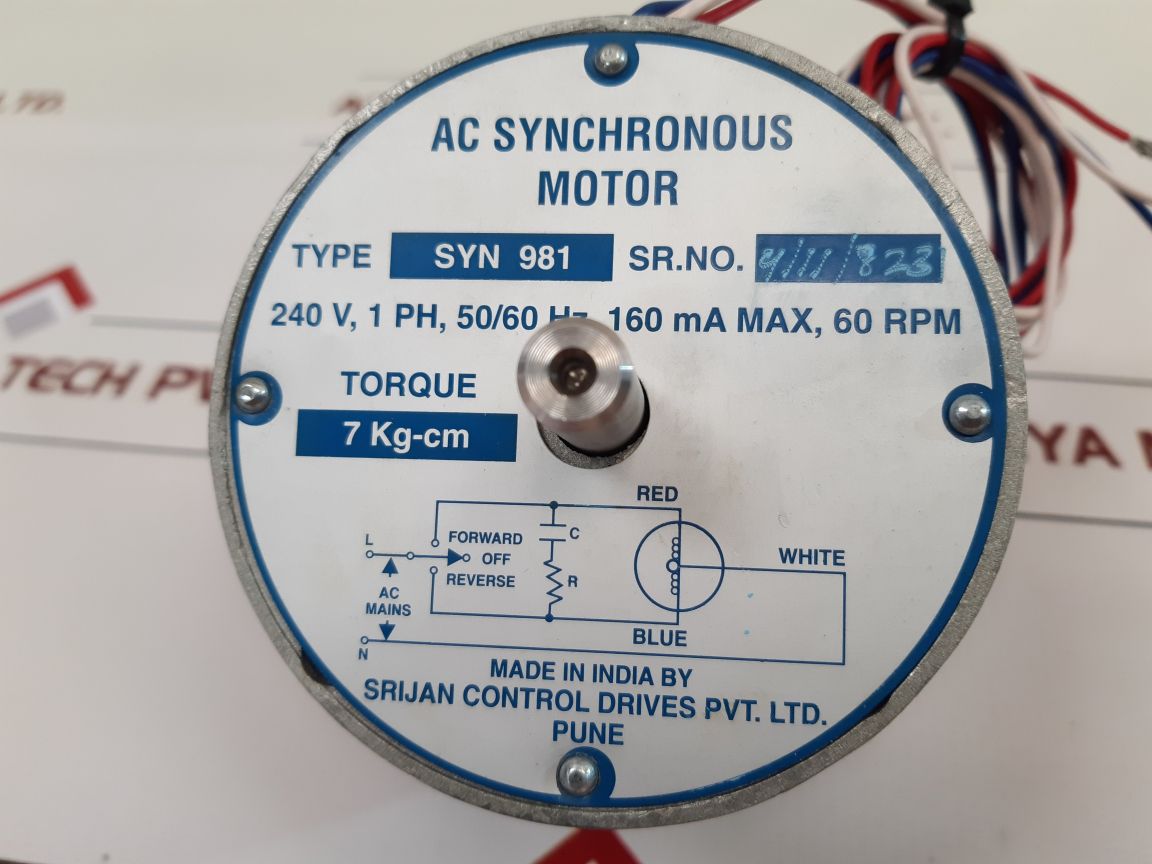 Srijan Control Drives Syn 981 Ac Synchronous Motor New