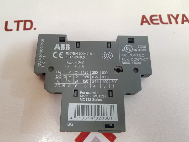 Lot Of 7X Abb Hk1-11 Auxiliary Contactor 1Sam201902R1001 Series Mo132