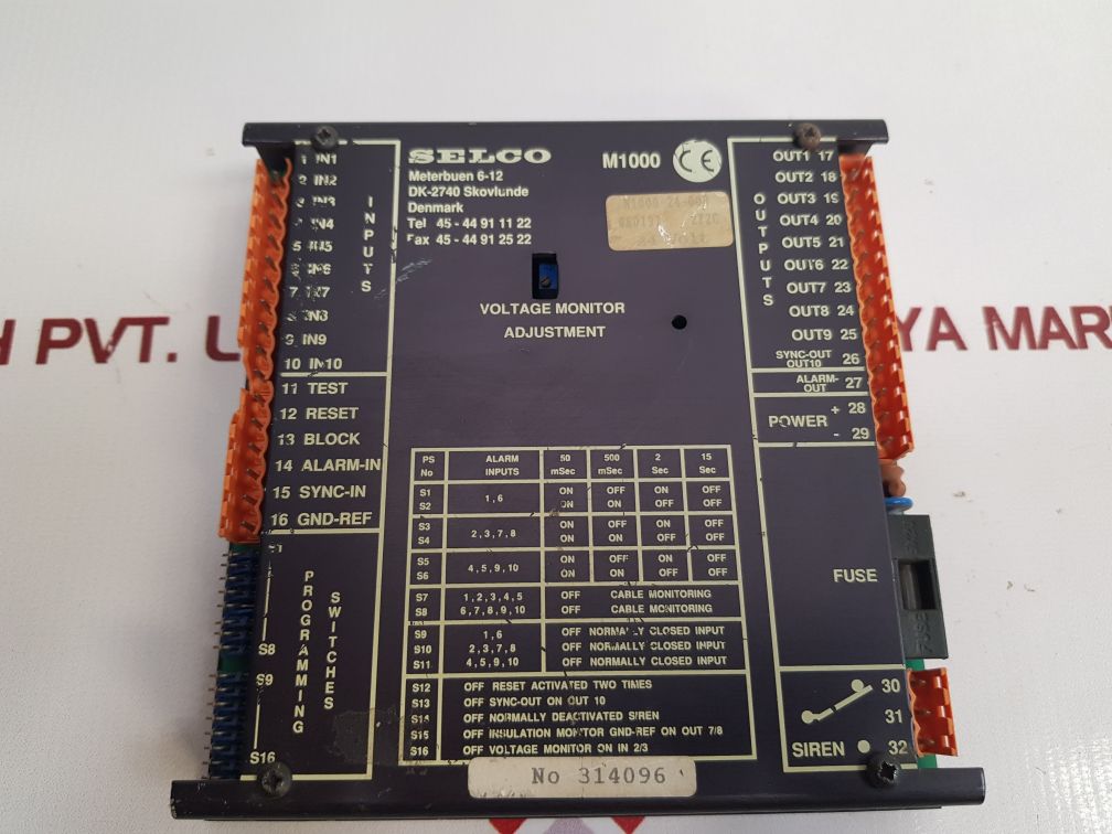 Selco M1000-24-00B Alarm Annunciator 24 Volt 314096