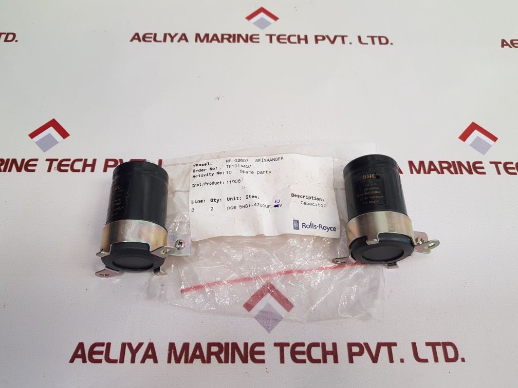 Set Of 2X Bhc Als40A472Db063 Capacitor
