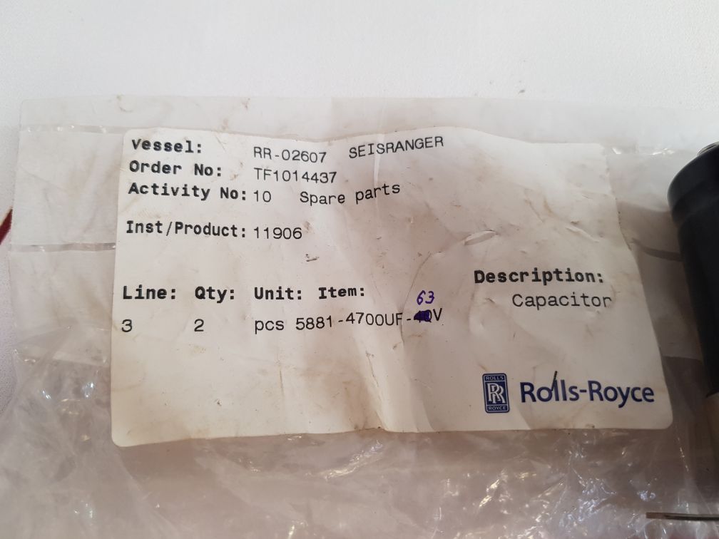 Set Of 2X Bhc Als40A472Db063 Capacitor