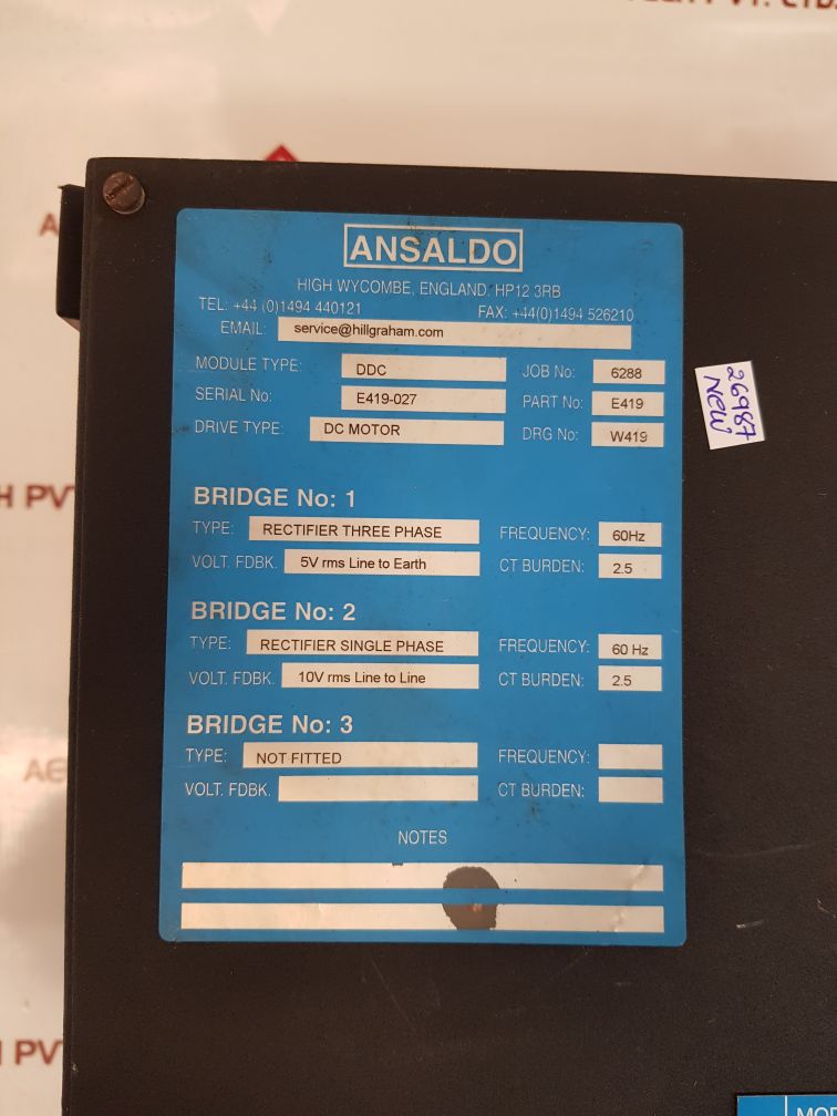 Hill graham ansaldo e419 silcovert ddc module