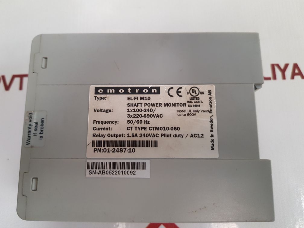Emotron el-fi m10 shaft power monitor