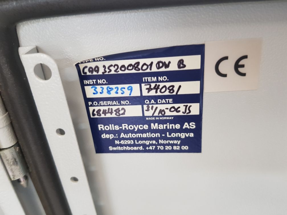 Rolls-royce caa35200801 panel 
