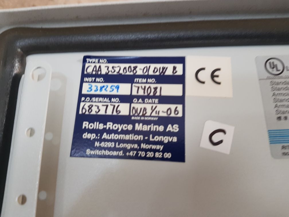 Rolls-royce caa35200801 panel 
