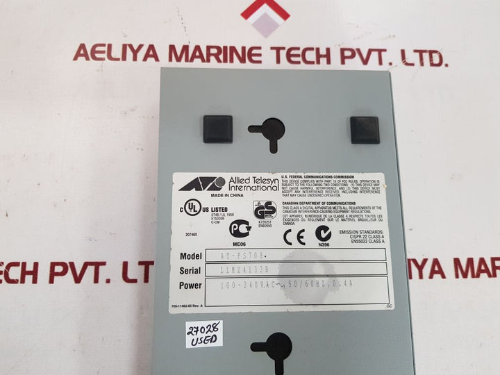 Allied telesyn at-fs708 8port fast ethernet switch 

