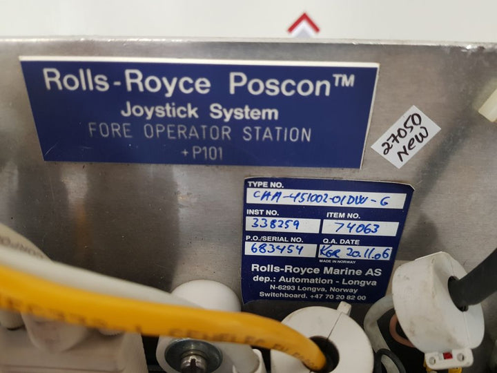 Rolls-royce caa-415002-01dw-6 joystick system
