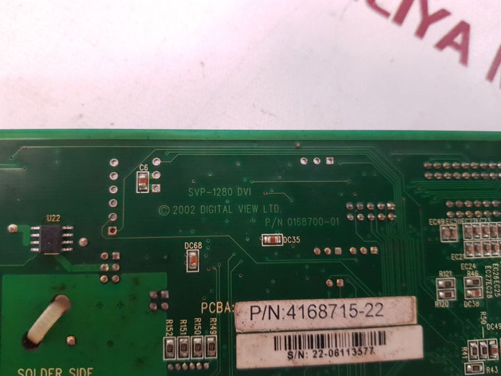 Digital view 0168700-01 controller board 
