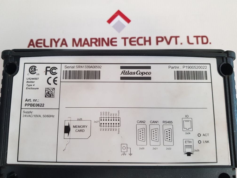 Atlas copco ppbe0622 elektronikon graphic plus panel p1900520022
