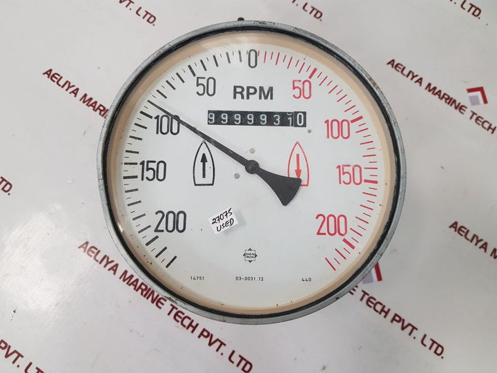 Rhein Tacho D3-0031.12 Rpm Meter
