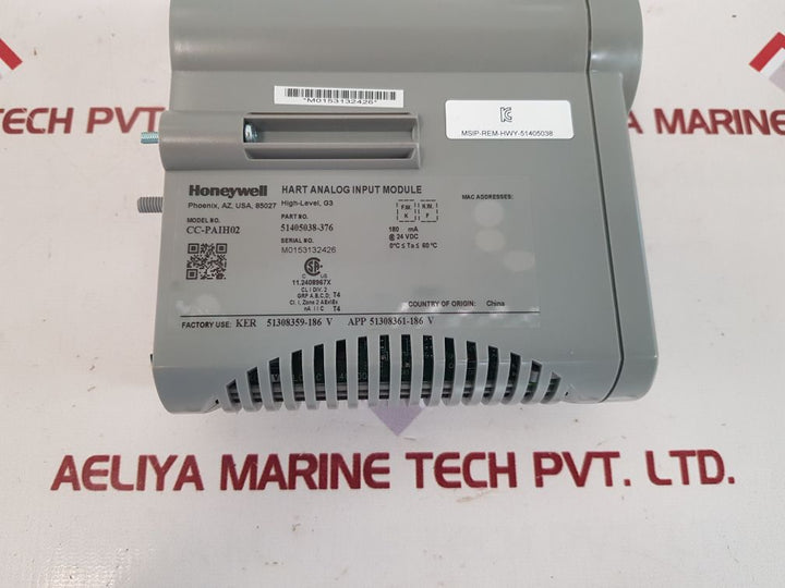 Honeywell Cc-paih02 Hart Analog Input Module 51405038-376
