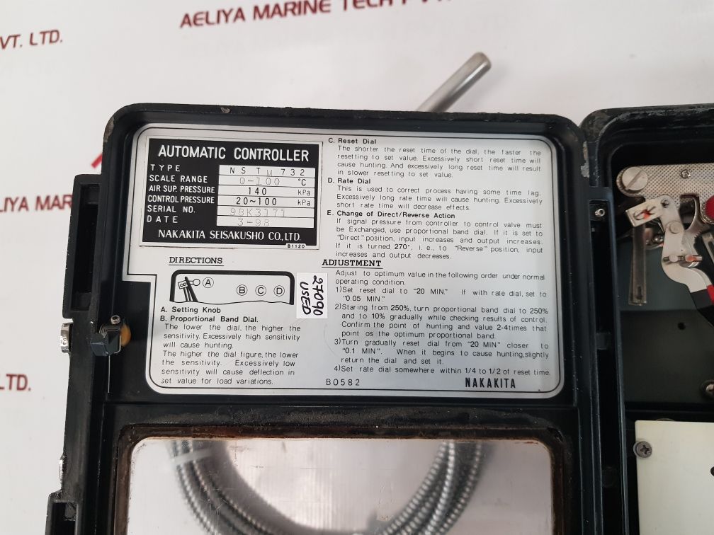 Nakakita Nstm732 Temperature Controller Scale Range 0-100°C
