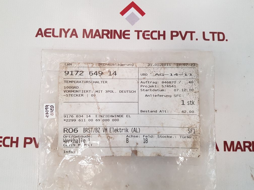 917264914 Temperature Switch
