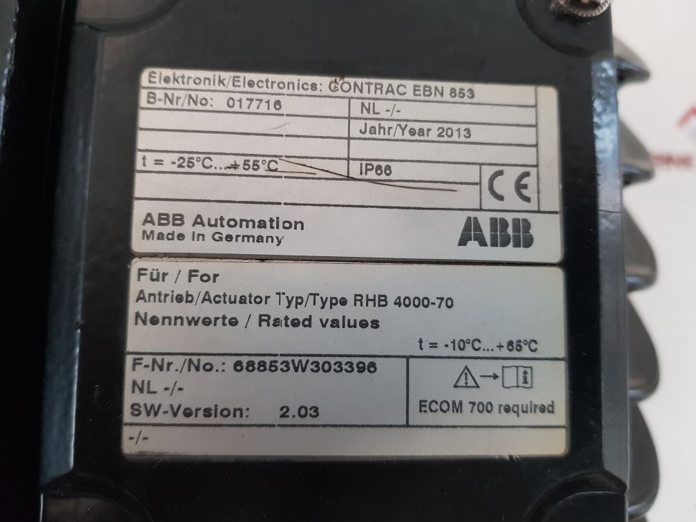 Abb Ebn 853 Electronic Contrac
