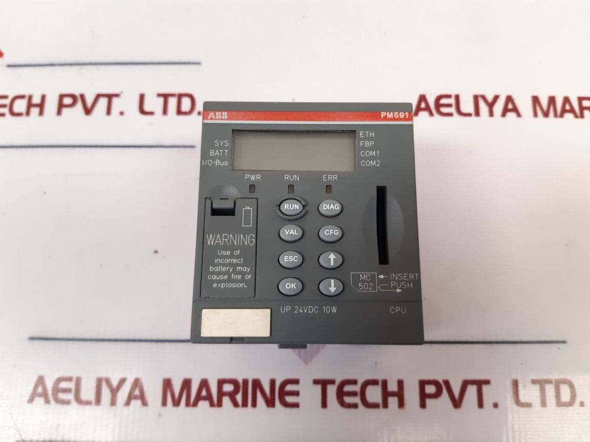 Abb Pm591-eth C0 Central Processing Unit 4Mb Ethernet 1Sap150100R0170