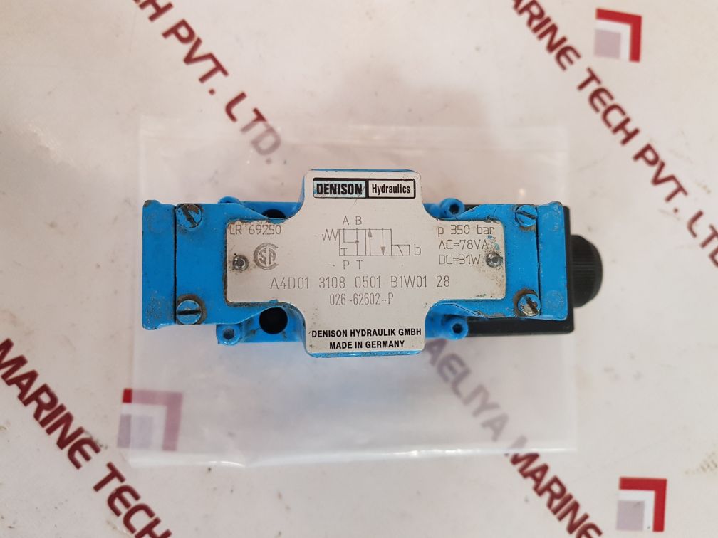 Denison Hydraulics A4D01 3108 0501 B1W01 28 Solenoid Valve