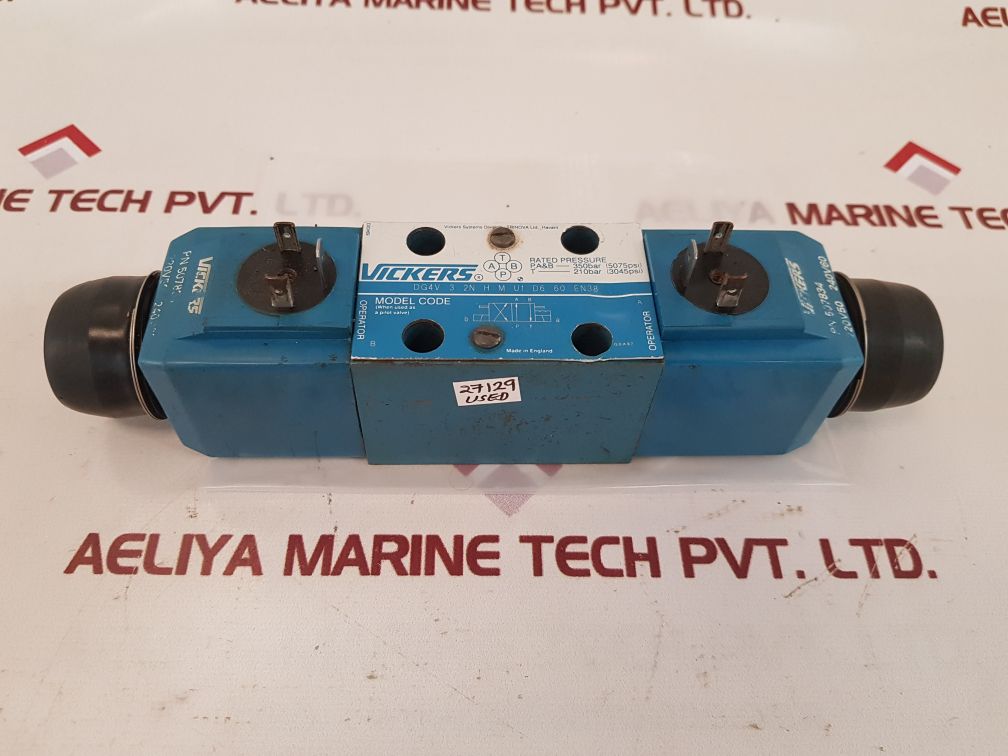 Vickers Dg4V 3 2N H M U1 D6 60 En38 Directional Control Valve
