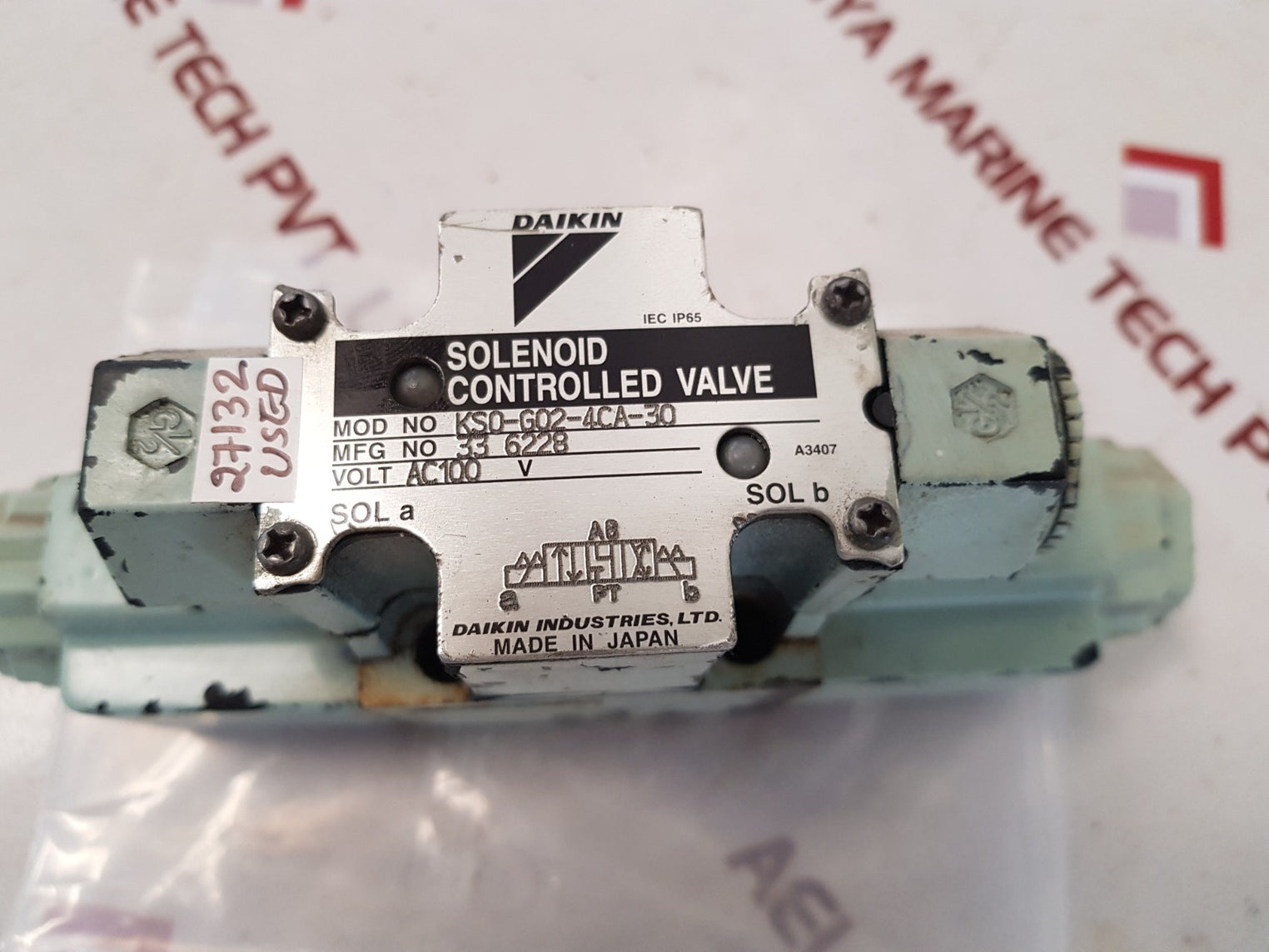 Daikin Kso-g02-4Ca-30 Solenoid Controlled Valve