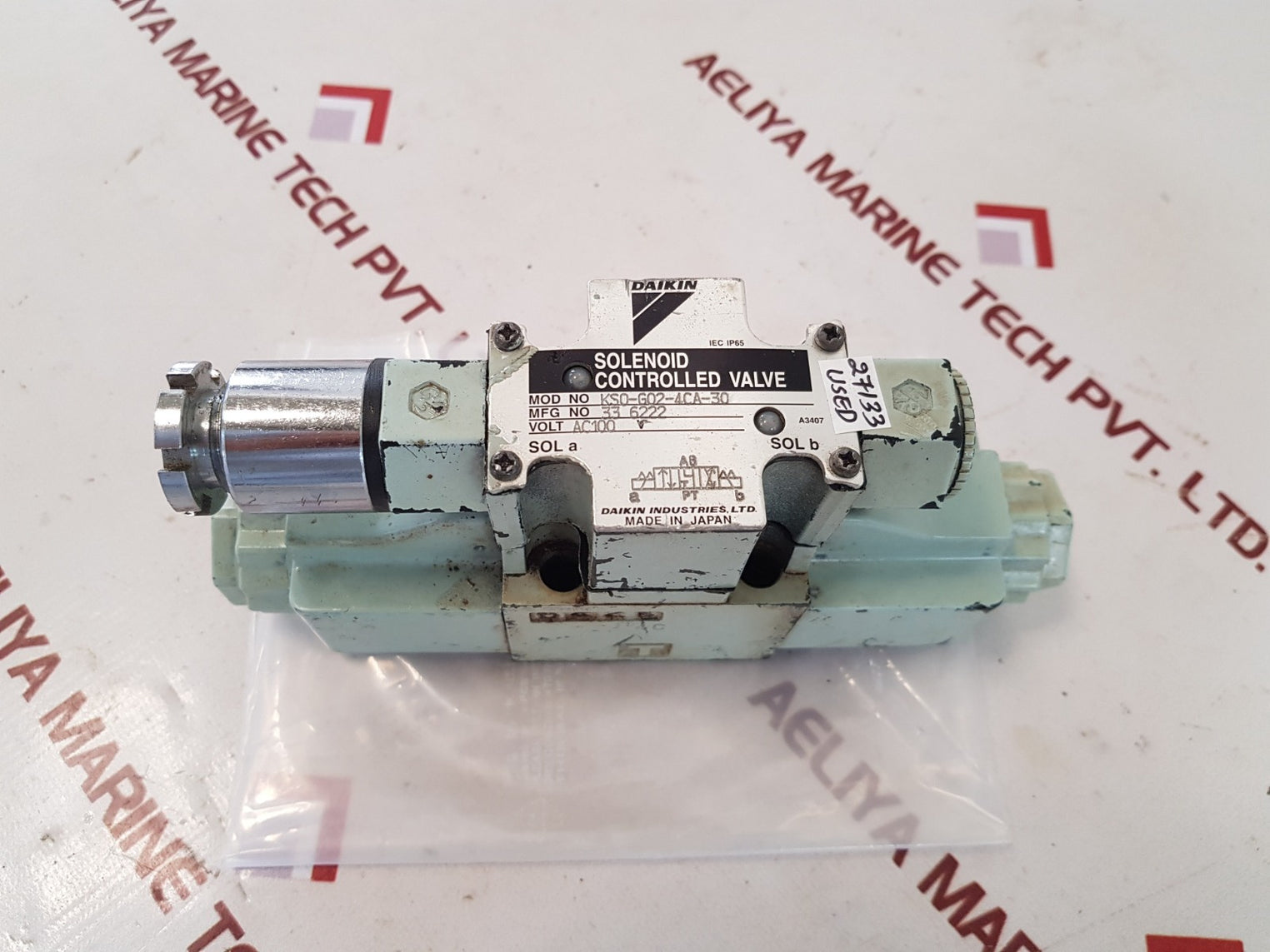 Daikin Kso-g02-4Ca-30 Solenoid Controlled Valve
