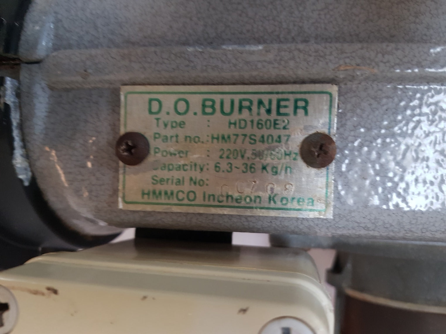 Hmmco Hd160E2 D.O. Burner Hm77S4047