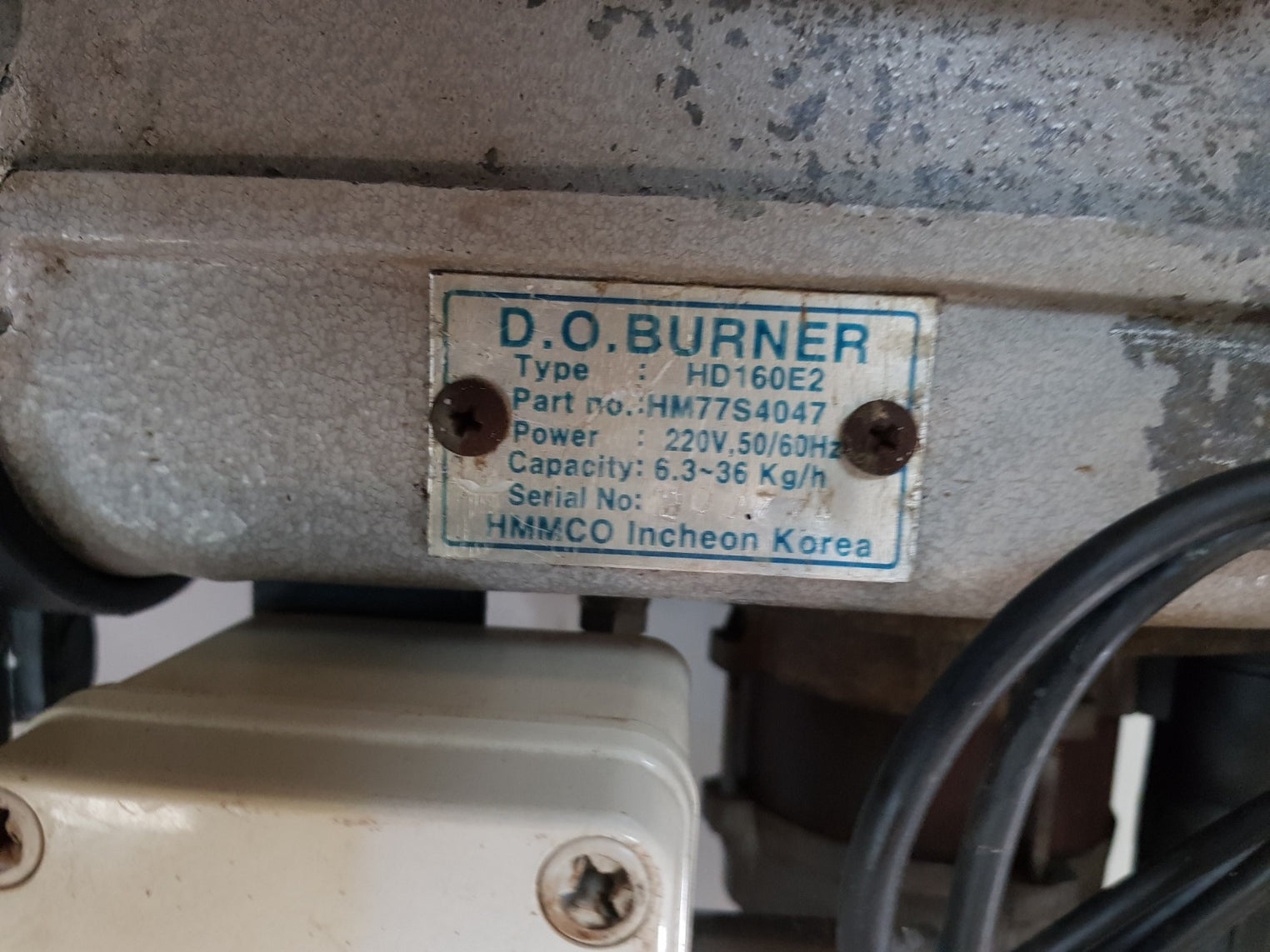 Hmmco Hd160E2 D.O. Burner Hm77S4047