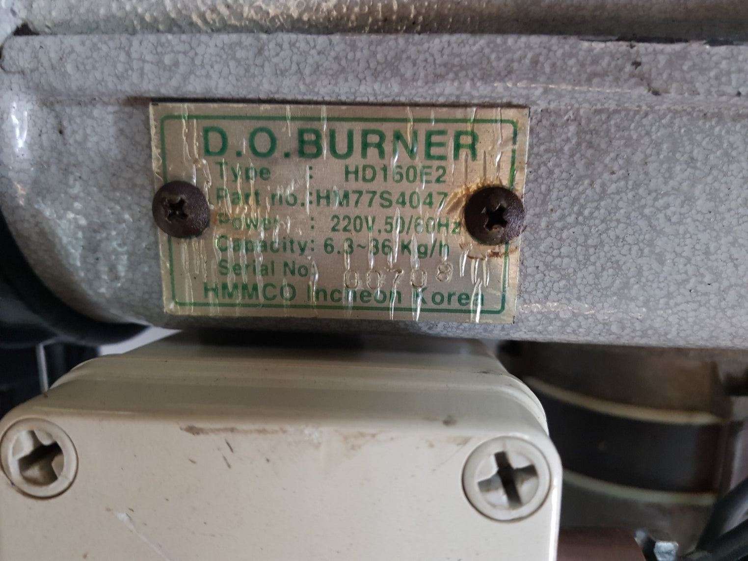 Hmmco Hd160E2 D.O. Burner Hm77S4047