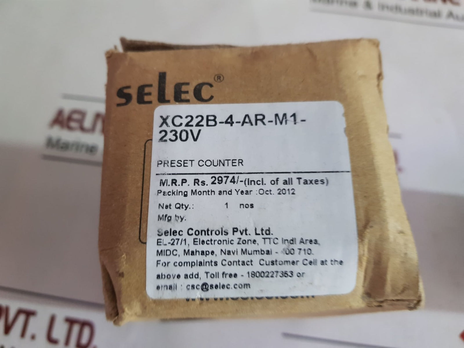 Selec xc 22b digit preset counter xc22b-4-ar-m1