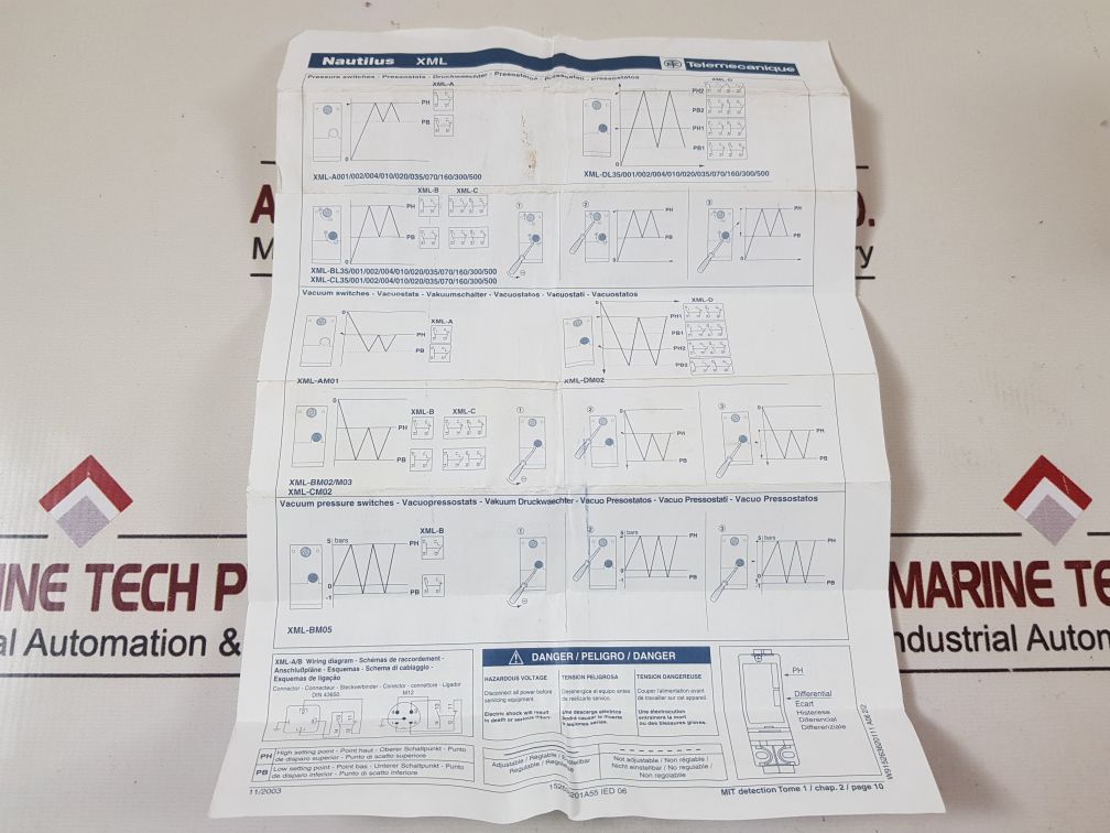 Telemecanique Xmla020C2S12 Pressure Switch